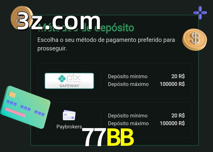 O cassino 77BBbet oferece uma grande variedade de métodos de pagamento